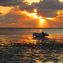 Sonnenuntergang an der Nordseeküste